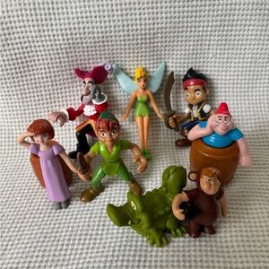 Disney PETER PAN Tinkerbell HOOK SMEE WENDY TICK TOCK Lost Boy figure lot +